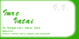 imre vatai business card